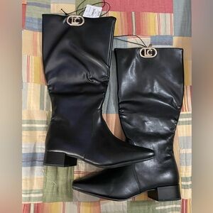 Liz Claiborne Elegant Black Women's Boots 12W - NWT